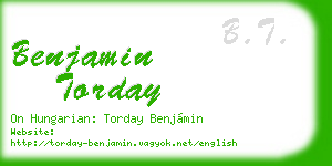 benjamin torday business card